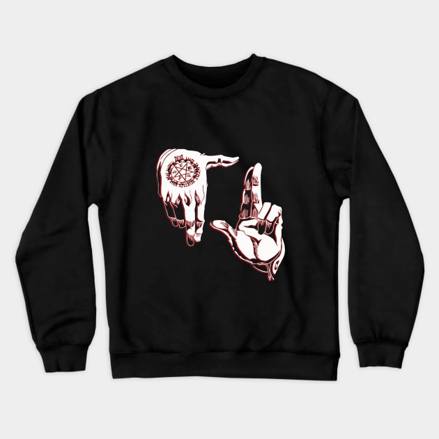 alucard hellsing ultimate hand Crewneck Sweatshirt by Abdoss